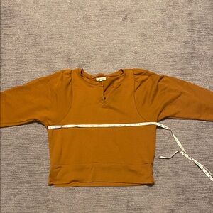 Madewell Henley Puff-Sleeve Sweatshirt